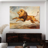 Lion Running Hunting 86 Wall Art