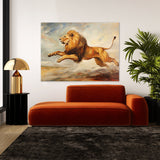 Lion Running Hunting 86 Wall Art