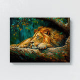 Lion Sleeping Peaceful Tree Den 56 Wall Art