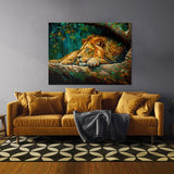 Lion Sleeping Peaceful Tree Den 56 Wall Art