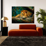 Lion Sleeping Peaceful Tree Den 56 Wall Art