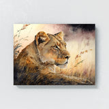 Lioness Beautiful Sunset 7 Wall Art