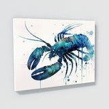 Lobster Minimalist Abstract Blue 8 Wall Art