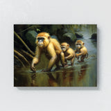 Monkey Family Forest 16 Wall Art