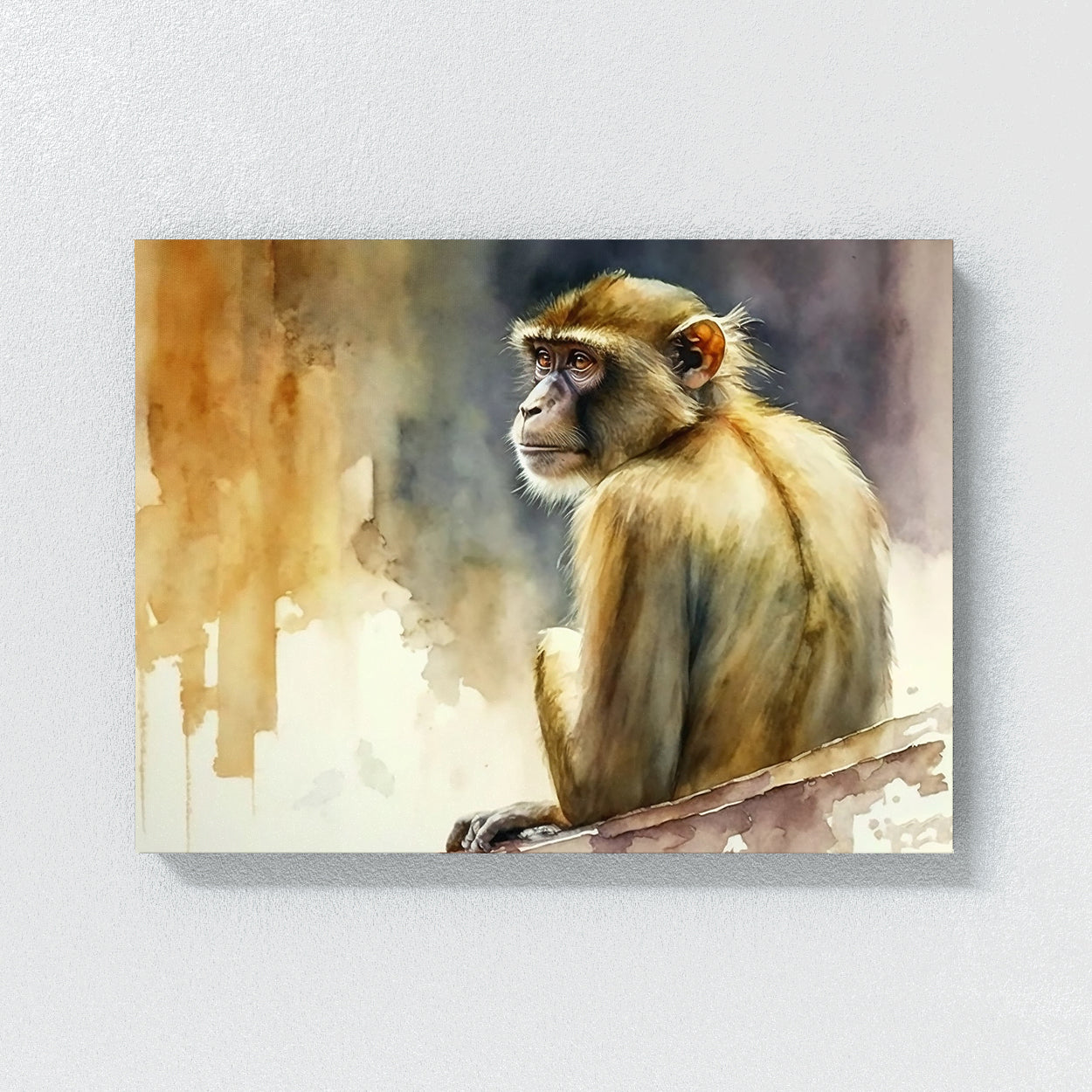 Monkey Watercolor Art 18 Wall Art