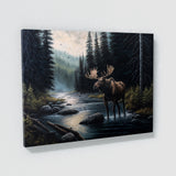 Moose Atmospheric Forest 19 Wall Art