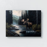 Moose Atmospheric Forest 19 Wall Art