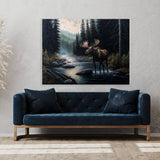 Moose Atmospheric Forest 19 Wall Art