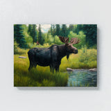 Moose Realistic Meadow 20 Wall Art