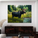 Moose Realistic Meadow 20 Wall Art