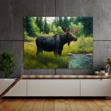 Moose Realistic Meadow 20 Wall Art