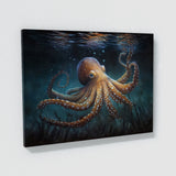 Octopus Dark Background 8 Wall Art
