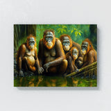 Orangutan Realistic Family 10 Wall Art