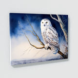 Owl Snowy Blue Sky 26 Wall Art