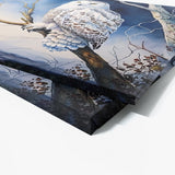 Owl Snowy Blue Sky 26 Wall Art