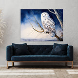 Owl Snowy Blue Sky 26 Wall Art