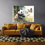 Panda Cute Bamboo 32 Wall Art