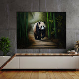 Panda In Bamboo Forest 3 Wall Art