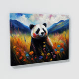 Panda Meadow Mountain Flowers 35 Wall Art