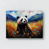 Panda Meadow Mountain Flowers 35 Wall Art