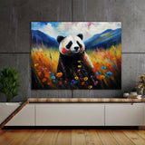 Panda Meadow Mountain Flowers 35 Wall Art