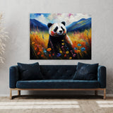 Panda Meadow Mountain Flowers 35 Wall Art