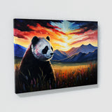 Panda Meadow Mountain Sunset 33 Wall Art