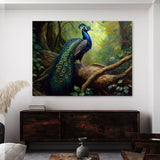 Peacock Realistic Forest 24 Wall Art