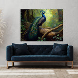 Peacock Realistic Forest 24 Wall Art