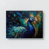 Peacock Vibrant Abstract 1 Wall Art