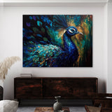 Peacock Vibrant Abstract 1 Wall Art