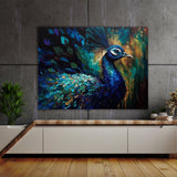 Peacock Vibrant Abstract 1 Wall Art