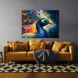 Peacock Vibrant Abstract 14 Wall Art