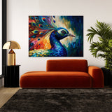 Peacock Vibrant Abstract 14 Wall Art