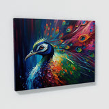 Peacock Vibrant Abstract 9 Wall Art