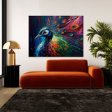 Peacock Vibrant Abstract 9 Wall Art