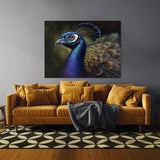 Peacock Vivid Portrait Detailed 2 Wall Art