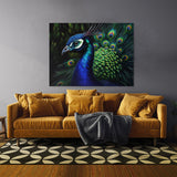 Peacock Vivid Portrait Detailed 3 Wall Art