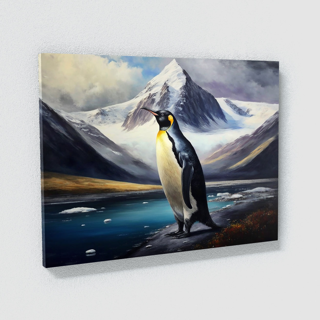 Penguin Emperor Mountain 20 Canvas Wall Art Print Decor Artwork