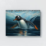 Penguin Gentoo Diving Water 6 Wall Art