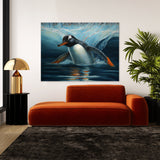 Penguin Gentoo Diving Water 6 Wall Art