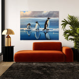 Penguin Ice Floe Sky 15 Wall Art