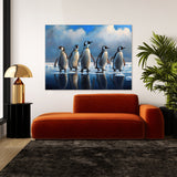 Penguin Ice Floe Sky 27 Wall Art