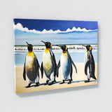 Penguin King Beach Sky 22 Wall Art