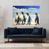 Penguin King Beach Sky 22 Wall Art