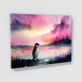 Penguin Watercolor Scene 16 Wall Art