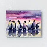Penguin Watercolor Sky 28 Wall Art