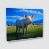 Pig In Meadow 17 Wall Art