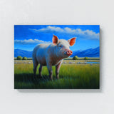 Pig In Meadow 17 Wall Art