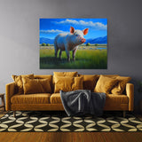 Pig In Meadow 17 Wall Art